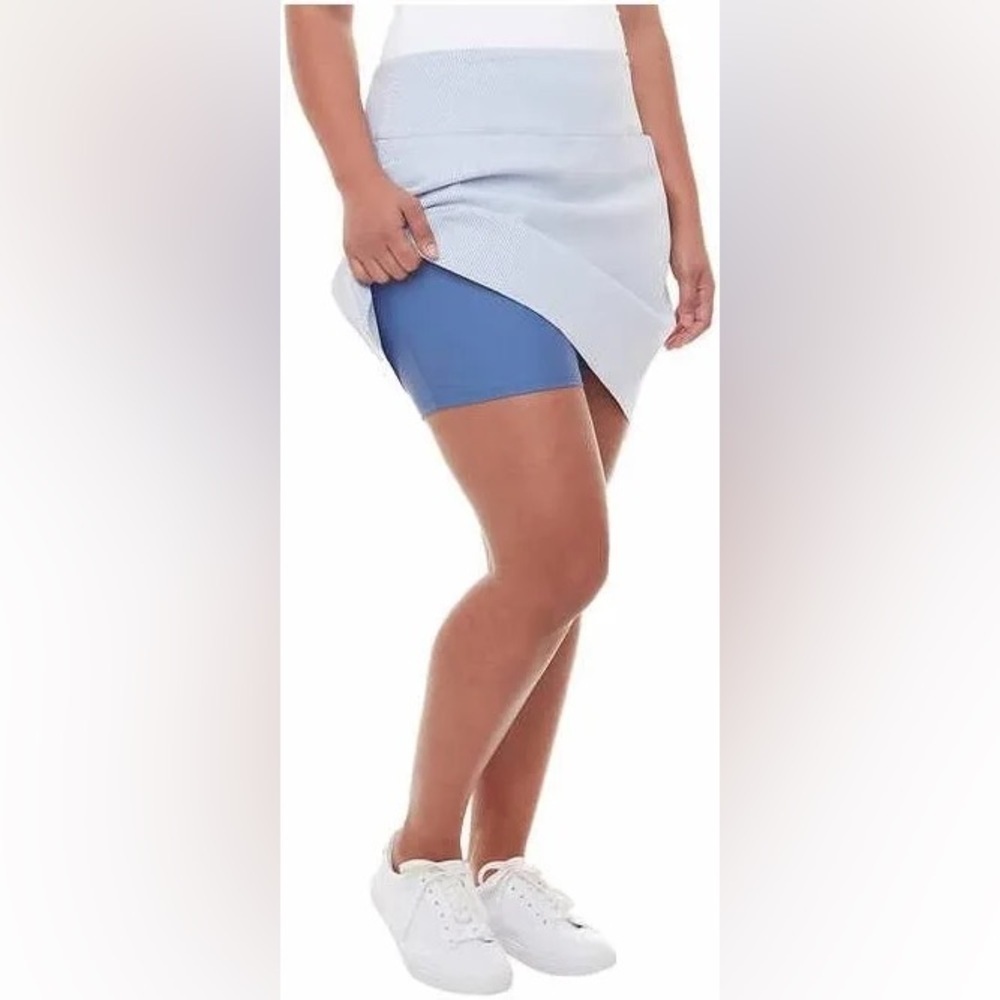 S.C. & Co. Skort Blue and White Striped Sz M